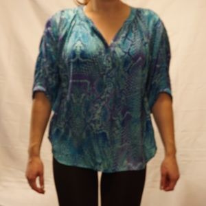 Reptile Print Blouse
